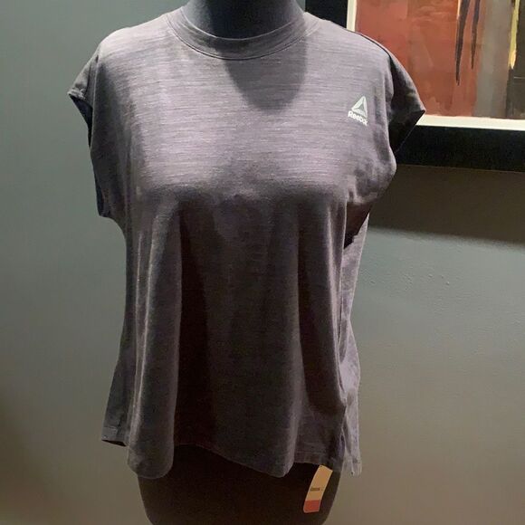 Reebok Elements Marble sleeveless marked dark gray top, NWT, small - Picture 5 of 9
